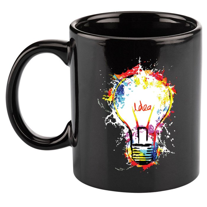 Idea Explosion Creative Genius Light Bulb Women 11oz C Handle Ceramic Mug