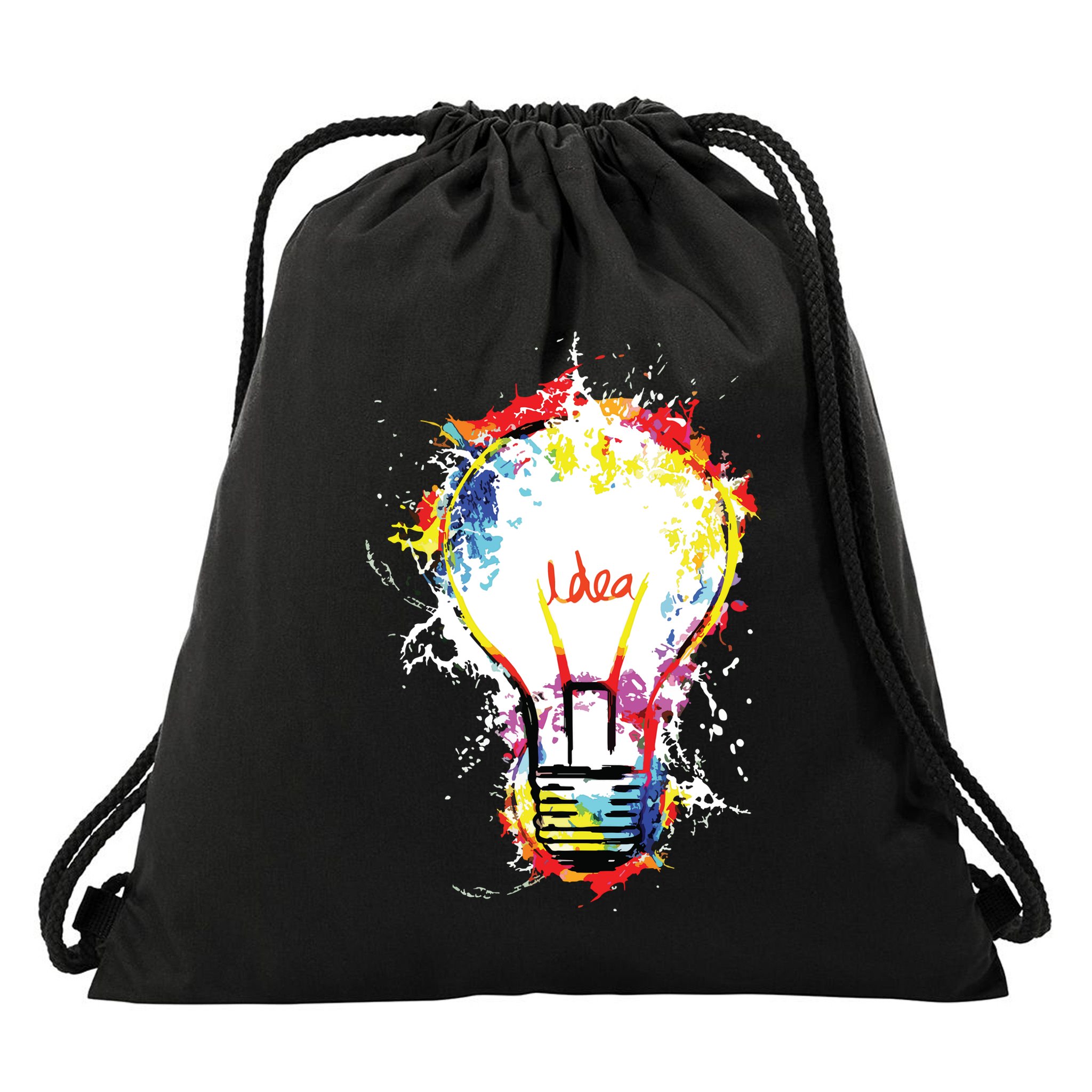 Idea Explosion Creative Genius Light Bulb Women Drawstring Bag
