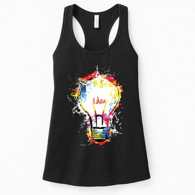 Idea Explosion Creative Genius Light Bulb Women Womens Tank Top