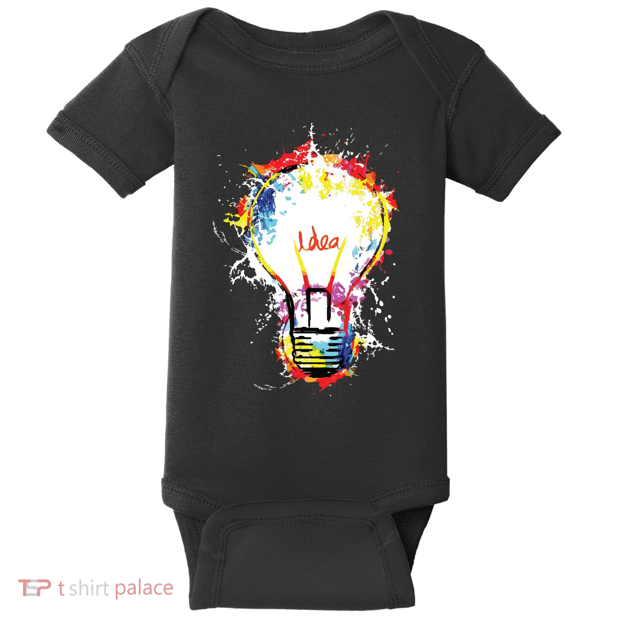 Idea Explosion Creative Genius Light Bulb Women Baby Bodysuit