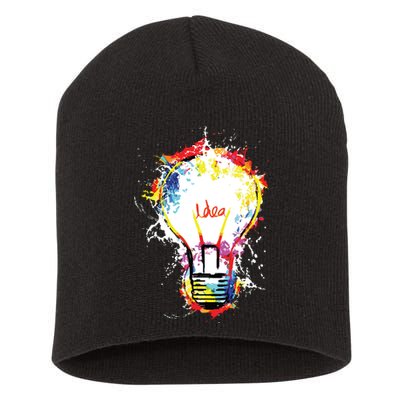 Idea Explosion Creative Genius Light Bulb Women Short Acrylic Beanie