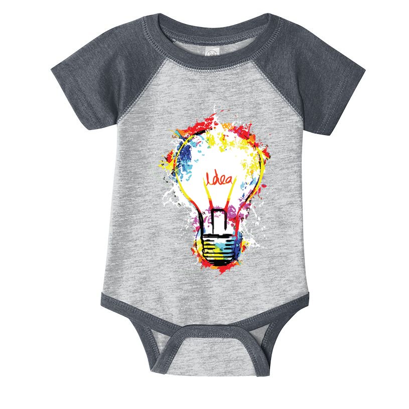 Idea Explosion Creative Genius Light Bulb Women Infant Baby Jersey Bodysuit
