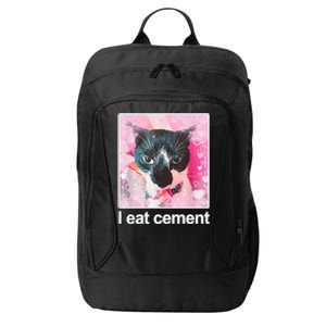 I Eat Cement Cat Funny Cat City Backpack