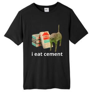 I Eat Cement Cursed Cat Funny Oddly Specific Meme Tall Fusion ChromaSoft Performance T-Shirt