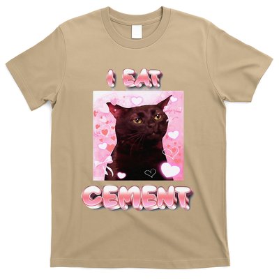 I Eat Cement Funny Cat Meme Internet Memes Humorous Joke Pun T-Shirt