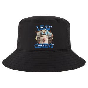 I Eat Cement Cursed Cat Funny Oddly Specific Dank Meme Cool Comfort Performance Bucket Hat