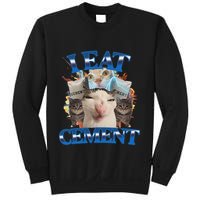 I Eat Cement Cursed Cat Funny Oddly Specific Dank Meme Sweatshirt
