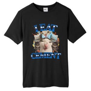 I Eat Cement Cursed Cat Funny Oddly Specific Dank Meme Tall Fusion ChromaSoft Performance T-Shirt