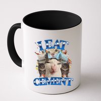 I Eat Cement Cursed Cat Funny Oddly Specific Dank Meme Mug