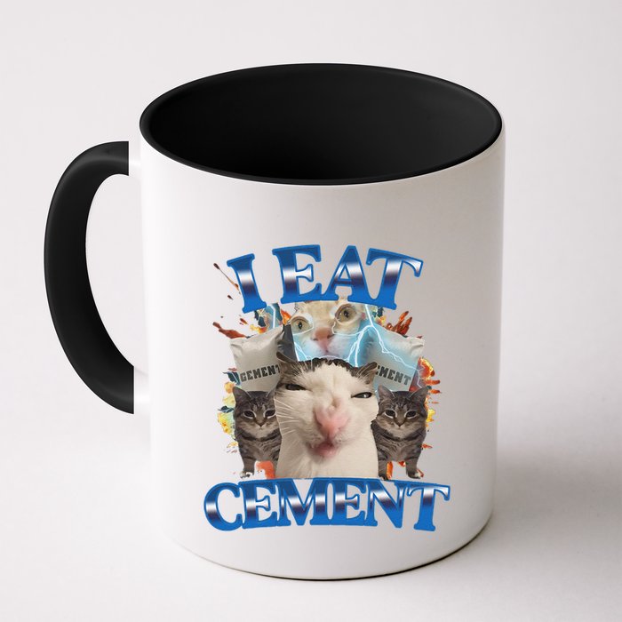 I Eat Cement Cursed Cat Funny Oddly Specific Dank Meme Mug