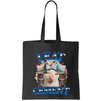I Eat Cement Cursed Cat Funny Oddly Specific Dank Meme Bag