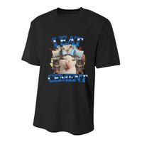 I Eat Cement Cursed Cat Funny Oddly Specific Dank Meme Youth Performance Sprint T-Shirt
