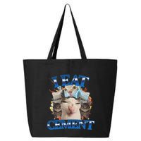 I Eat Cement Cursed Cat Funny Oddly Specific Dank Meme 25L Jumbo Tote