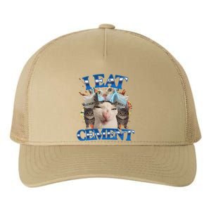 I Eat Cement Cursed Cat Funny Oddly Specific Dank Meme Yupoong Adult 5-Panel Trucker Hat