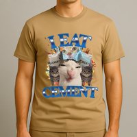 I Eat Cement Cursed Cat Funny Oddly Specific Dank Meme T-Shirt