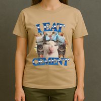 I Eat Cement Cursed Cat Funny Oddly Specific Dank Meme T-Shirt