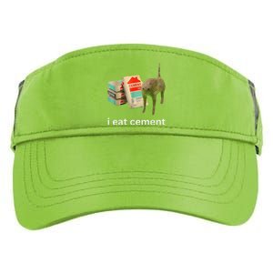 I Eat Cement Cursed Cat Funny Meme Adult Drive Performance Visor