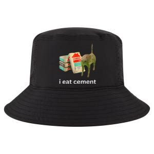 I Eat Cement Cursed Cat Funny Meme Cool Comfort Performance Bucket Hat