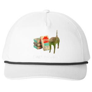 I Eat Cement Cursed Cat Funny Meme Snapback Five-Panel Rope Hat