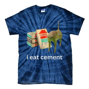 I Eat Cement Cursed Cat Funny Meme Tie-Dye T-Shirt