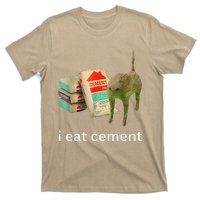 I Eat Cement Cursed Cat Funny Meme T-Shirt