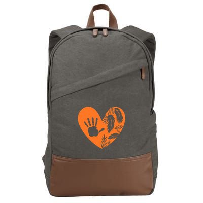 Indigenous Every Child Matters Orange Day Supporter Cotton Canvas Backpack