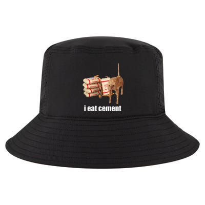 I Eat Cement Cursed Cat Funny Oddly Specific Weird Cool Comfort Performance Bucket Hat