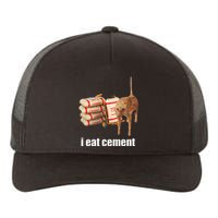 I Eat Cement Cursed Cat Funny Oddly Specific Weird Yupoong Adult 5-Panel Trucker Hat