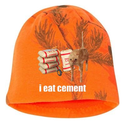 I Eat Cement Cursed Cat Funny Oddly Specific Weird Kati - Camo Knit Beanie