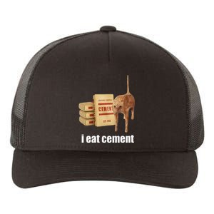 I Eat Cement Cursed Cat Funny Oddly Specific Weird Yupoong Adult 5-Panel Trucker Hat