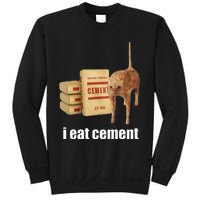 I Eat Cement Cursed Cat Funny Oddly Specific Weird Sweatshirt