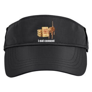 I Eat Cement Cursed Cat Funny Oddly Specific Weird Adult Drive Performance Visor