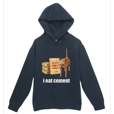 I Eat Cement Cursed Cat Funny Oddly Specific Weird Urban Pullover Hoodie