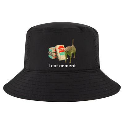 I Eat Cement Cursed Cat Funny Oddly Specific Dank Cool Comfort Performance Bucket Hat