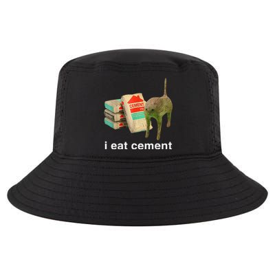 I Eat Cement Cursed Cat Funny Oddly Specific Dank Cool Comfort Performance Bucket Hat