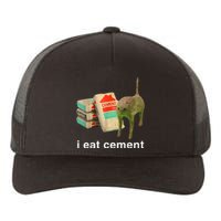 I Eat Cement Cursed Cat Funny Oddly Specific Dank Yupoong Adult 5-Panel Trucker Hat