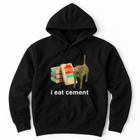 I Eat Cement Cursed Cat Funny Oddly Specific Dank Hoodie
