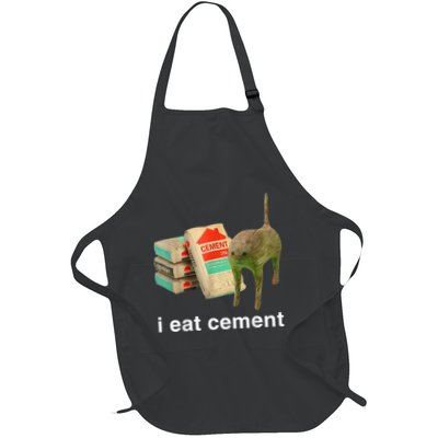 I Eat Cement Cursed Cat Funny Oddly Specific Dank Apron