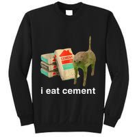I Eat Cement Cursed Cat Funny Oddly Specific Dank Sweatshirt