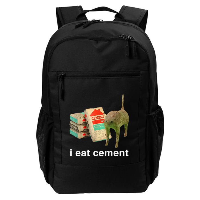 I Eat Cement Cursed Cat Funny Oddly Specific Dank Backpack