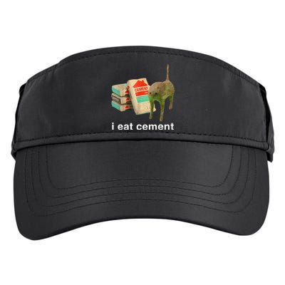 I Eat Cement Cursed Cat Funny Oddly Specific Dank Adult Drive Performance Visor