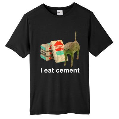 I Eat Cement Cursed Cat Funny Oddly Specific Dank Tall Fusion ChromaSoft Performance T-Shirt