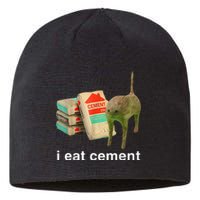 I Eat Cement Cursed Cat Funny Oddly Specific Dank Sustainable Beanie