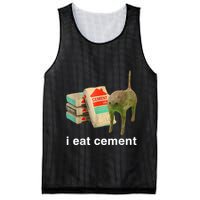 I Eat Cement Cursed Cat Funny Oddly Specific Dank Mesh Reversible Basketball Jersey Tank