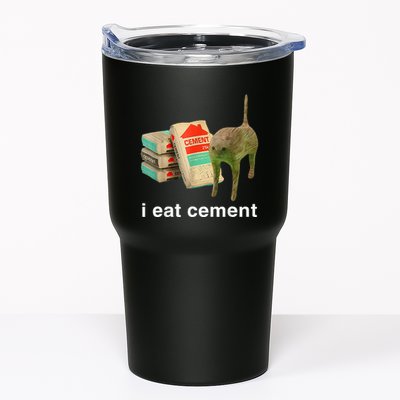 I Eat Cement Cursed Cat Funny Oddly Specific Dank Tumbler