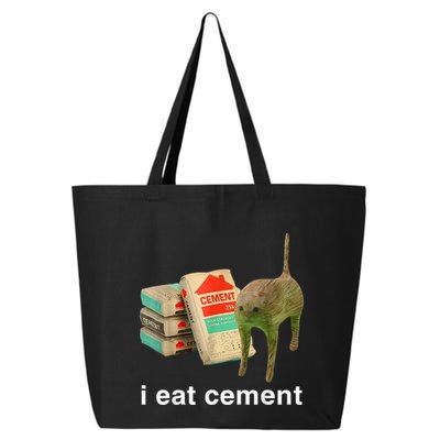 I Eat Cement Cursed Cat Funny Oddly Specific Dank 25L Jumbo Tote