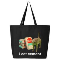 I Eat Cement Cursed Cat Funny Oddly Specific Dank 25L Jumbo Tote