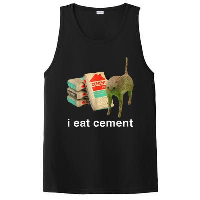 I Eat Cement Cursed Cat Funny Oddly Specific Dank PosiCharge Competitor Tank