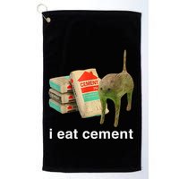 I Eat Cement Cursed Cat Funny Oddly Specific Dank Golf Towel