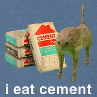 I Eat Cement Cursed Cat Funny Oddly Specific Dank Garment-Dyed Sweatshirt